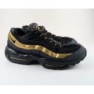 Nike Air Max 95 Premium Metallic Gold Shoes Sneakers Mens Size 10